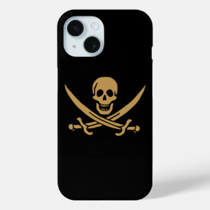 Funda Para iPhone 15 Calico Jack, Pirata Azteca de Oro y Pirata de Cutl