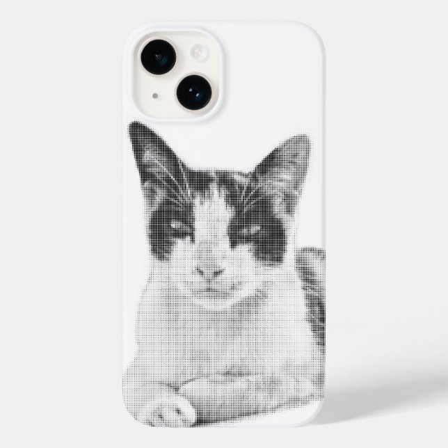 Funda De Case-Mate Para iPhone Calico Pop Halftone (Reverso )
