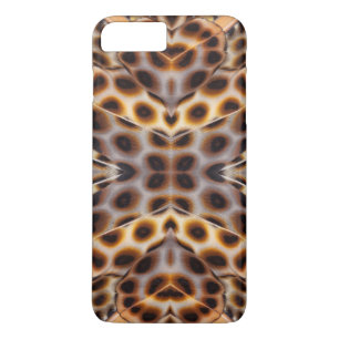 Funda Para iPhone 8 Plus/7 Plus Calidoscopio de plumas de faisán marrón