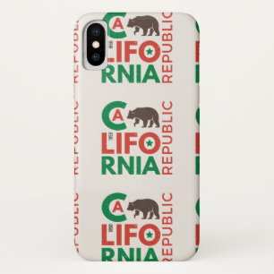 Funda Para iPhone X California con el logotipo 2 del oso grizzly
