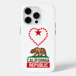Funda Para iPhone 15 Pro CALIFORNIA REPUBLIC Bandera del Estado Amor