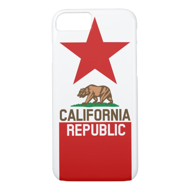 Funda De Case-Mate Para iPhone CALIFORNIA REPÚBLICA Bandera Estatal Diseño Estrel (Reverso)
