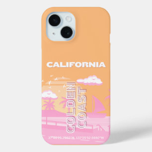 Funda Para iPhone 15 California, Travel Art, Preppy, Preppy Travel
