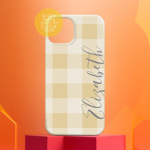 Funda Para iPhone 15 Pro Caligrafía de comprobación de relleno de búfalo