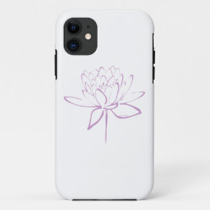 Funda Para iPhone 11 Caligrafía de Loto (Lavanda)