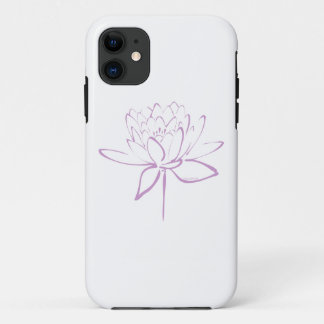 Funda Para iPhone 11 Caligrafía de Lotus (lavanda)