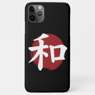 Funda Para iPhone 11 Pro Max Caligrafía japonesa con símbolo de kanji de la paz