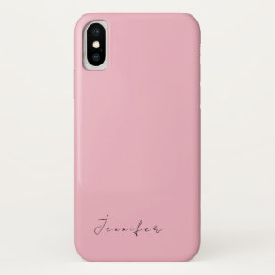 Funda Para iPhone XS Caligrafía nombre feminista profesional lisa rosa