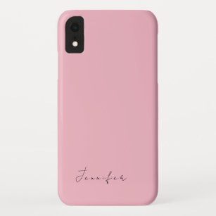 Funda Para iPhone XR Caligrafía nombre feminista profesional lisa rosa