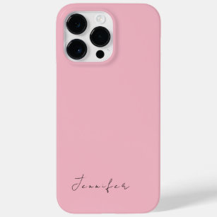 Funda Para iPhone 14 Pro Max De Case-Mate Caligrafía nombre feminista profesional lisa rosa