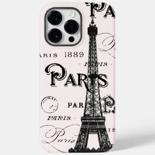 Funda Para iPhone 14 Pro Max De Case-Mate Caligrafía rosa Rubor París Torre Eiffel Francia