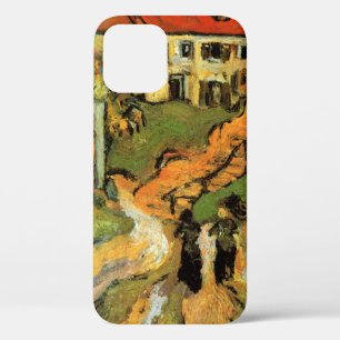 Funda Para iPhone 12 Calle del pueblo y escaleras de Auvers, figuras