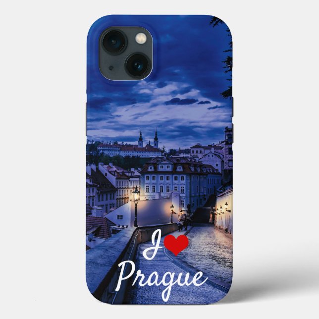 Funda De Case-Mate Para iPhone Calle nocturna de Praga (Reverso )