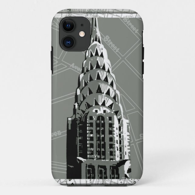 Funda De Case-Mate Para iPhone Calles de Nueva York con edificio Empire State (Reverso)