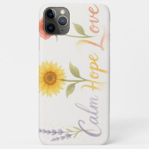 Funda Para iPhone 11 Pro Max Calma Hope Love Floral iPhone Estuche con girasol 