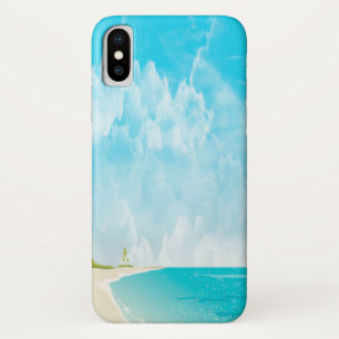 Funda Para iPhone X Calma Playa y Cielo Océano