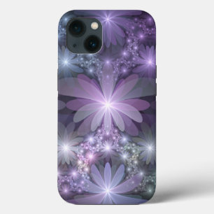 Funda Para iPhone 13 Cama de flores arte abstracto fractal brillante de