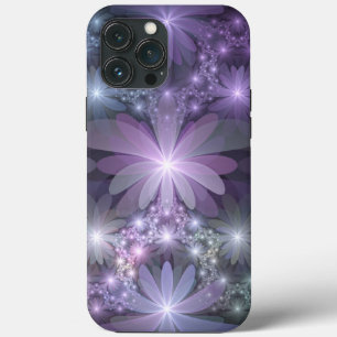 Funda Para iPhone 13 Pro Max Cama de flores arte fractal abstracto brillante de