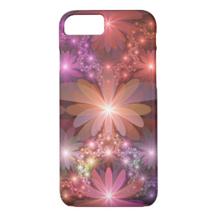 Funda Para iPhone 8/7 Cama De Flores Coloridas Brillantes Resumen Arte F