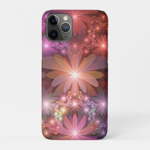 Funda Para iPhone 11 Pro Cama De Flores Colorido Brillante Arte Fractal Abs