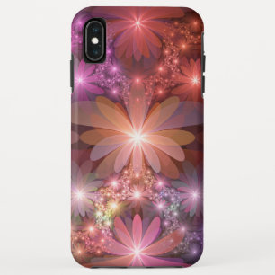 Funda Para iPhone XS Max Cama De Flores Colorido Brillante Arte Fractal Abs