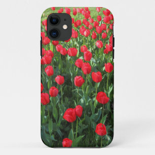 Funda Para iPhone 11 Cama de Tulipanes Rojos 01