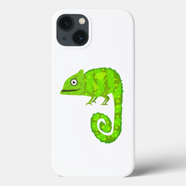 Funda De Case-Mate Para iPhone Camaleón lindo verde (Reverso)