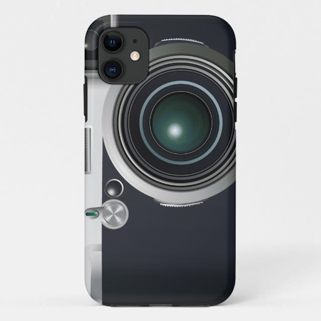 Funda De Case-Mate Para iPhone Cámara negra antigua (Reverso)