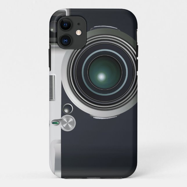 Funda De Case-Mate Para iPhone Cámara negra vieja (Reverso)