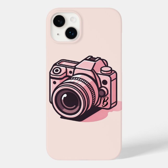 Funda De Case-Mate Para iPhone Cámara réflex digital personalizada de moda rosa F (Reverso )