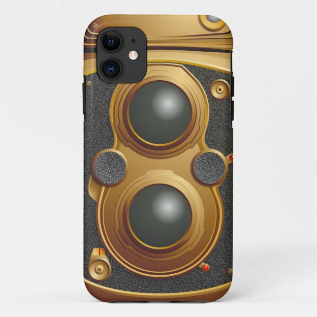 Funda De Case-Mate Para iPhone Cámara Steampunk antigua (Reverso)
