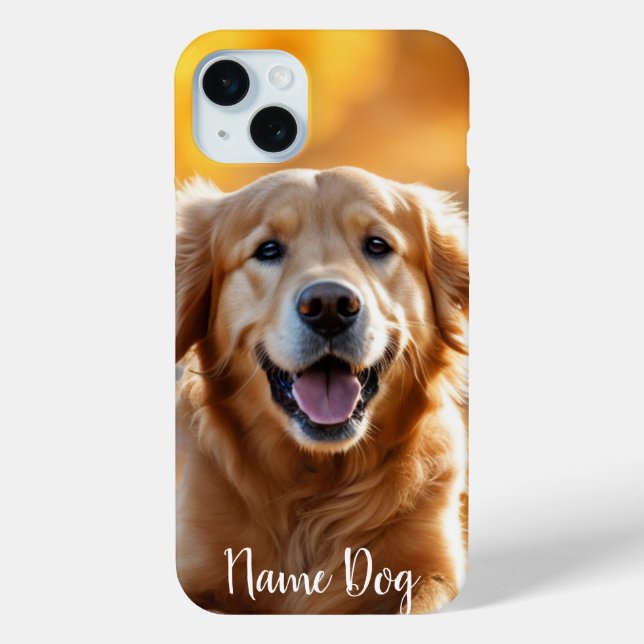 Funda De Case-Mate Para iPhone Cambiar el nombre de su perro de Golden Retriever  (Reverso )