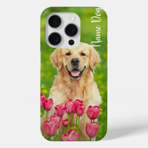 Funda Para iPhone 15 Pro Cambiar el nombre de su perro de Golden Retriever 