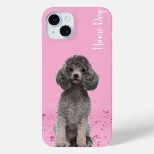 Funda Para iPhone 15 Mini Cambiar el nombre de su perro de Poodle en los est