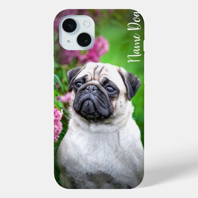 Funda De Case-Mate Para iPhone Cambiar el nombre de su perro perro perro de perro (Reverso )