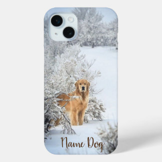 Funda Para iPhone 15 Mini Cambiar el nombre de su recuperador dorado en los 