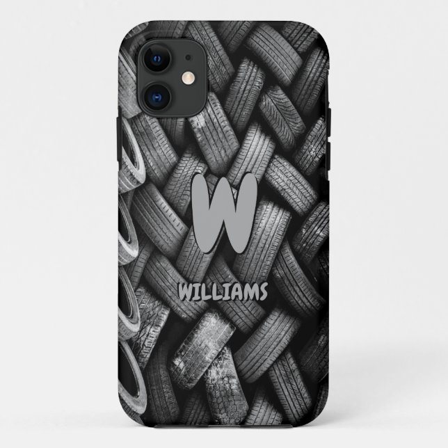 Funda De Case-Mate Para iPhone Cambiar el nombre inicial de adición de neumáticos (Reverso)