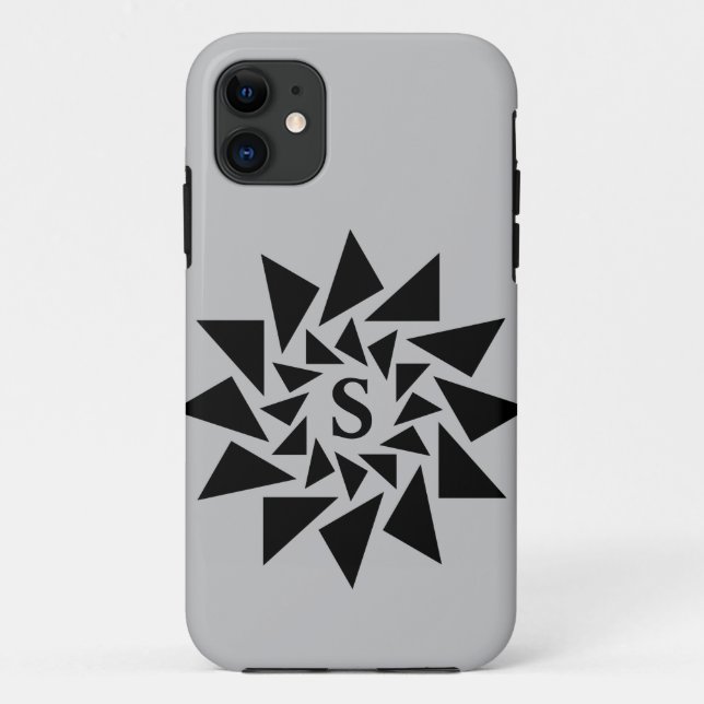 Funda De Case-Mate Para iPhone Cambiar los triángulos iniciales, geométricos, bla (Reverso)