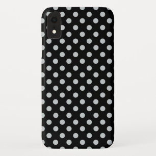 Funda Para iPhone XR Cambiar puntos de polka gris Cualquier clic de col