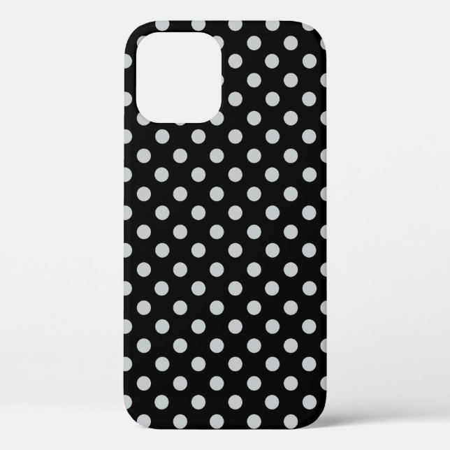 Funda De Case-Mate Para iPhone Cambiar puntos de polka gris Cualquier Personaliza (Reverso )