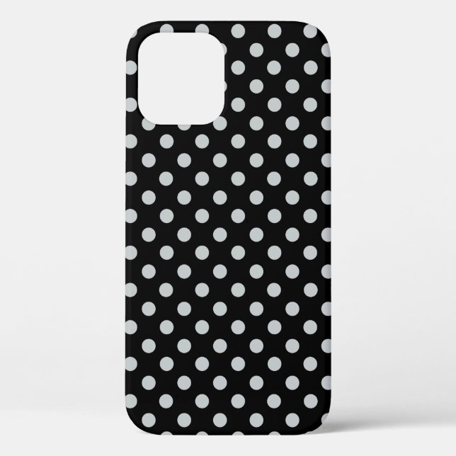 Funda De Case-Mate Para iPhone Cambiar puntos de polka gris Cualquier Personaliza (Reverso )