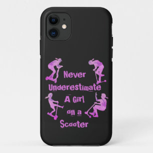 Funda Para iPhone 11 Cambiar todo el texto nunca subestimar el Scooter