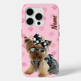 Funda Para iPhone 15 Pro Cambie el nombre de su perro de Yorkshire Terri en