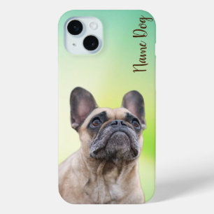 Funda Para iPhone 15 Mini Cambie el nombre de su perro francés bulldog en lo