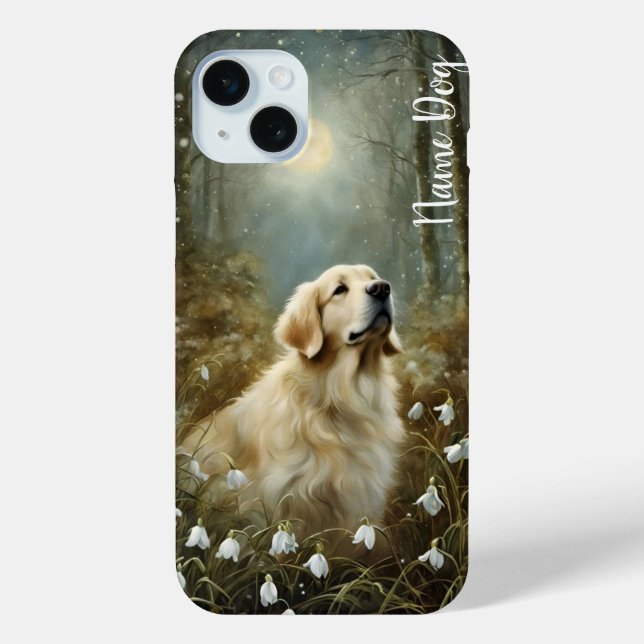 Funda De Case-Mate Para iPhone Cambie el nombre de su perro recuperador dorado en (Reverso )