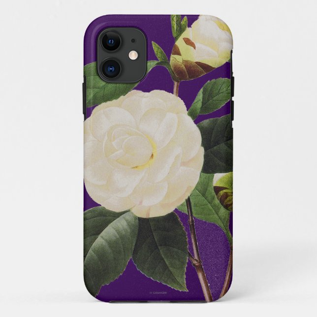 Funda De Case-Mate Para iPhone Camelia blanca, 1833 (Reverso)
