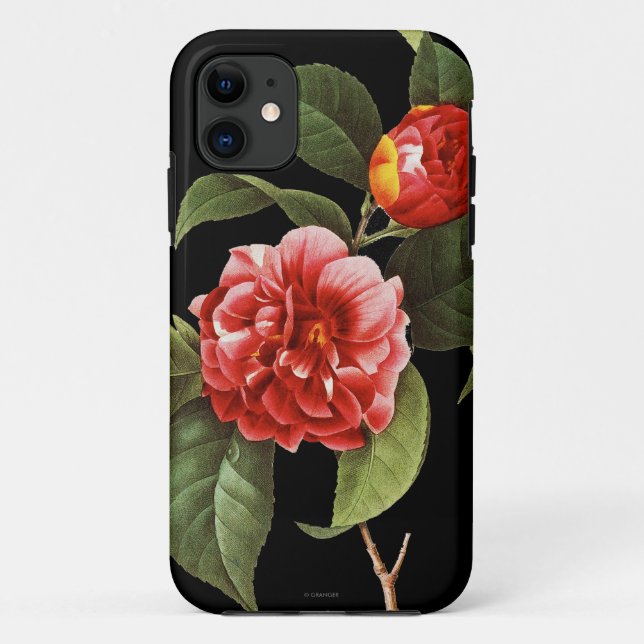 Funda De Case-Mate Para iPhone Camelia roja, 1833 (Reverso)