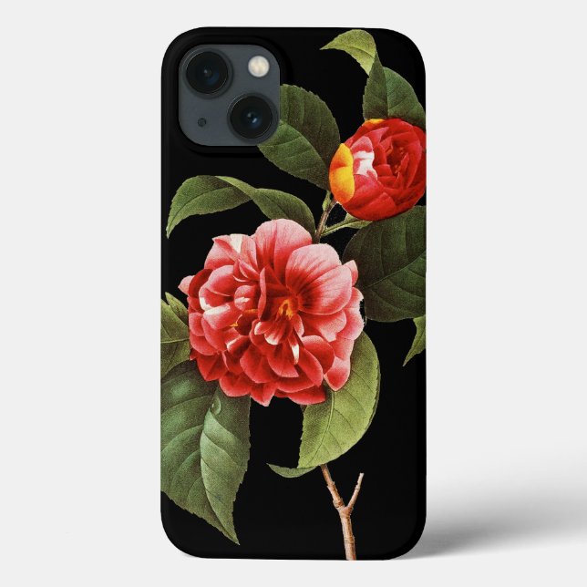 Funda De Case-Mate Para iPhone Camelia roja, 1833 (Reverso)