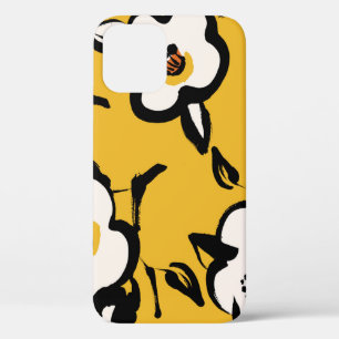 Funda Para iPhone 12 Camellia amarilla, cosmética floral de cosmética.
