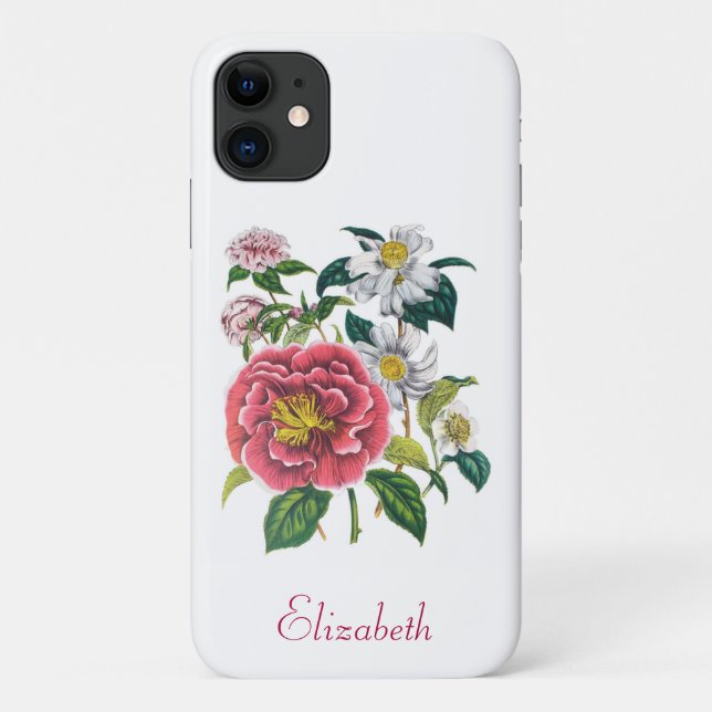 Funda De Case-Mate Para iPhone Camellias personalizadas (Reverso)